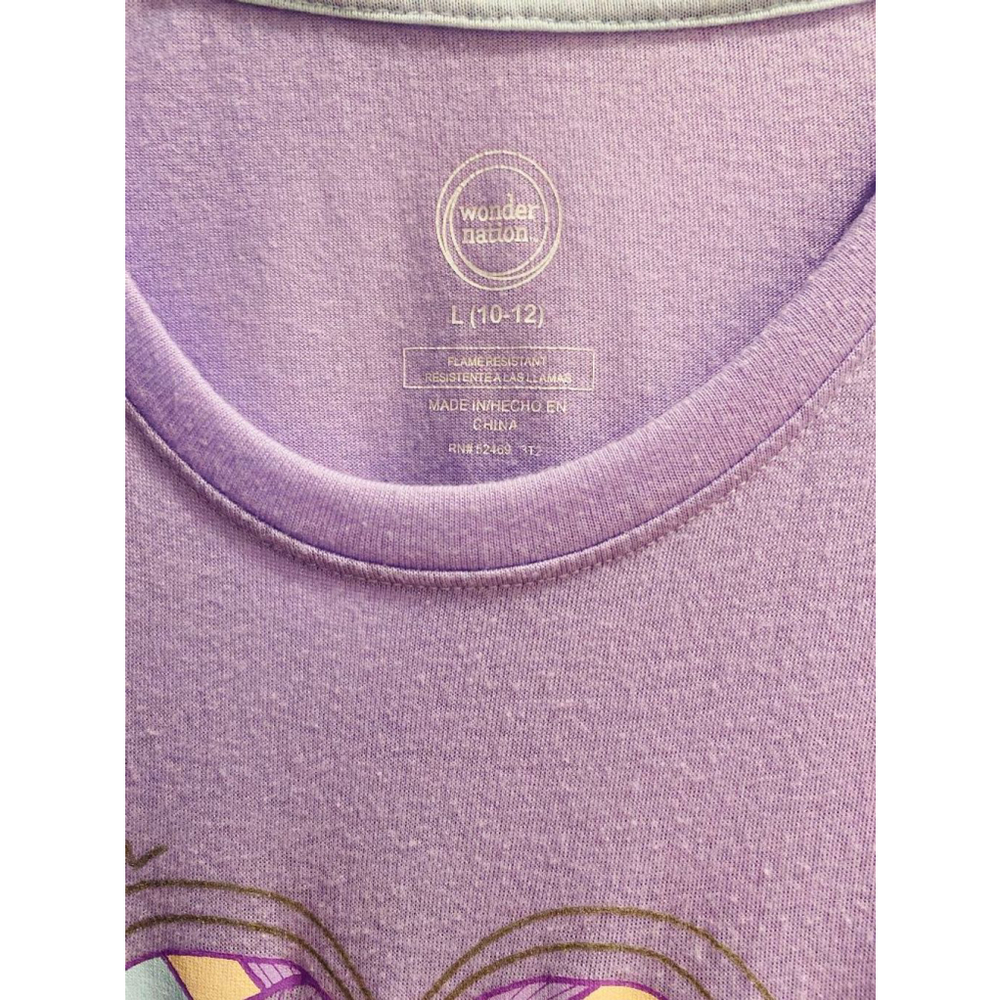 Wonder Nation Girls Save the Mermaids T-Shirt Purple Size L (10-12) - Picture 3 of 3
